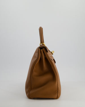 Hermès Kelly Bag 32cm Retourne in Gold Togo Leather with Gold Hardware