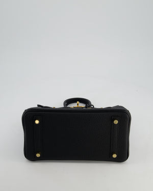 *HOLY GRAIL* Hermès Birkin 25 Retourne Bag in Noir Togo Leather with Gold Hardware