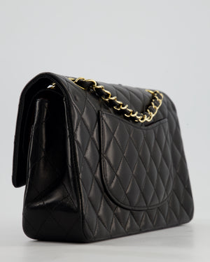 *STUNNING VINTAGE* Chanel Vintage Black Medium Classic Double Flap Bag in Lambskin Leather with 24k Gold Hardware