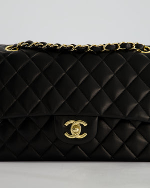 *STUNNING VINTAGE* Chanel Vintage Black Medium Classic Double Flap Bag in Lambskin Leather with 24k Gold Hardware