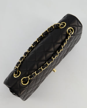 *STUNNING VINTAGE* Chanel Vintage Black Medium Classic Double Flap Bag in Lambskin Leather with 24k Gold Hardware
