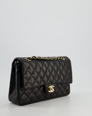*STUNNING VINTAGE* Chanel Vintage Black Medium Classic Double Flap Bag in Lambskin Leather with 24k Gold Hardware