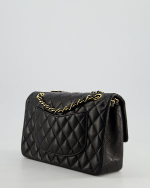 *STUNNING VINTAGE* Chanel Vintage Black Medium Classic Double Flap Bag in Lambskin Leather with 24k Gold Hardware