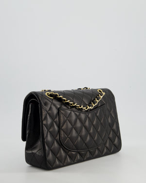 *STUNNING VINTAGE* Chanel Vintage Black Medium Classic Double Flap Bag in Lambskin Leather with 24k Gold Hardware