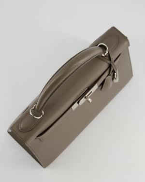 Hermès HSS Kelly 28 Sellier Bag in Gris Etain Espom Leather with Palladium Hardware