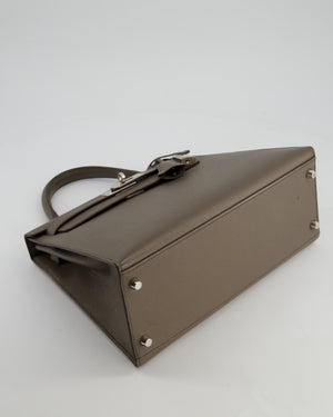 Hermès HSS Kelly 28 Sellier Bag in Gris Etain Espom Leather with Palladium Hardware