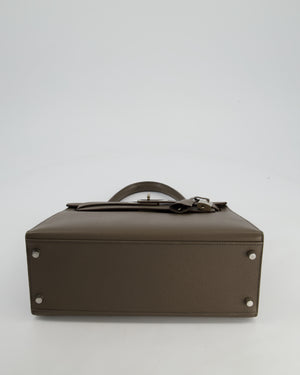 Hermès HSS Kelly 28 Sellier Bag in Gris Etain Espom Leather with Palladium Hardware