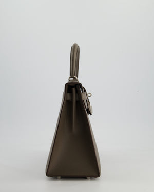 Hermès HSS Kelly 28 Sellier Bag in Gris Etain Espom Leather with Palladium Hardware