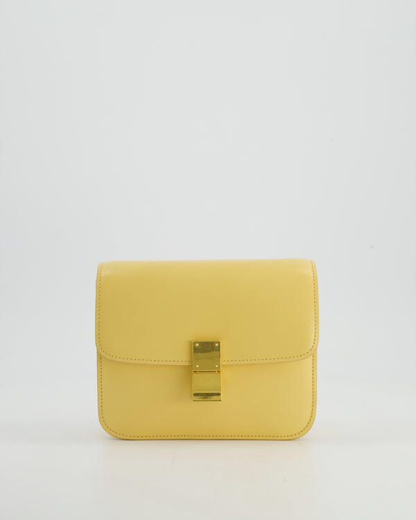 Céline Classic Box Small Bag in Pollen Calfskin with Gold Hardware