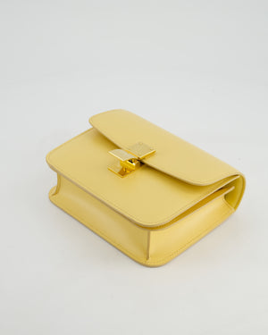 Céline Classic Box Small Bag in Pollen Calfskin with Gold Hardware