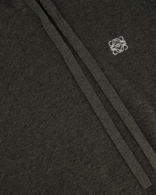 Loewe Grey Menswear Anagram Hoodie with Drawstring Detail Size L (UK 42)
