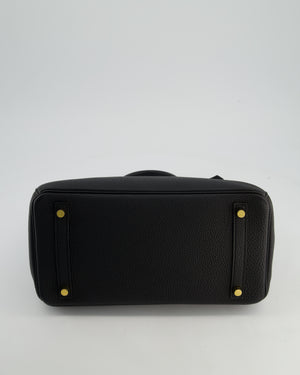 *RARE* Hermès Birkin 30 Retourne Bag in Noir Togo Leather with Gold Hardware