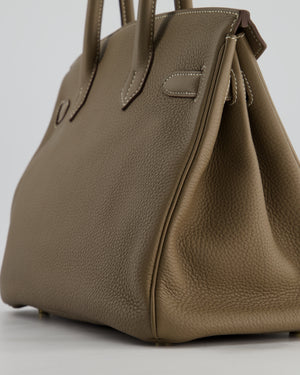 *RARE* Hermès Birkin 30 Retourne Bag in Etoupe Togo Leather with Gold Hardware
