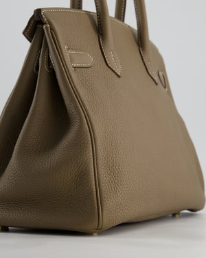 *RARE* Hermès Birkin 30 Retourne Bag in Etoupe Togo Leather with Gold Hardware
