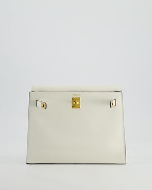 *RARE* Hermès Kelly Danse Verso Bag in Craie Evercolor Leather and Kraft Interior with Gold Hardware