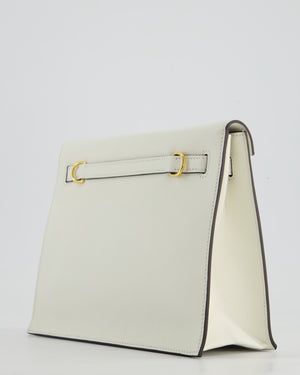 *RARE* Hermès Kelly Danse Verso Bag in Craie Evercolor Leather and Kraft Interior with Gold Hardware