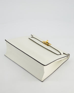 *RARE* Hermès Kelly Danse Verso Bag in Craie Evercolor Leather and Kraft Interior with Gold Hardware
