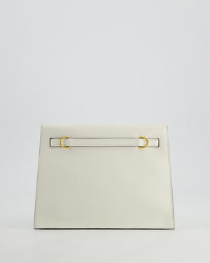 *RARE* Hermès Kelly Danse Verso Bag in Craie Evercolor Leather and Kraft Interior with Gold Hardware