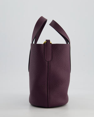 Hermès In-The-Loop 18 Bag in Cassis Clemence Leather with Gold Hardware