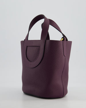 Hermès In-The-Loop 18 Bag in Cassis Clemence Leather with Gold Hardware