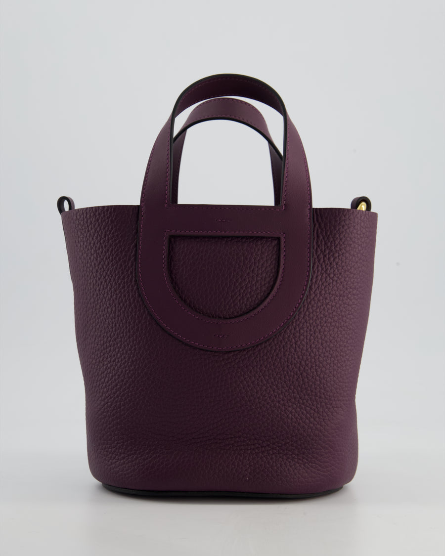 Hermès In-The-Loop 18 Bag in Cassis Clemence Leather with Gold Hardware