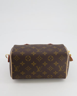 Louis Vuitton Speedy Bandoulière 20 Bag in Brown Monogram Canvas with Beige Canvas Strap and Gold Hardware RRP £1,650
