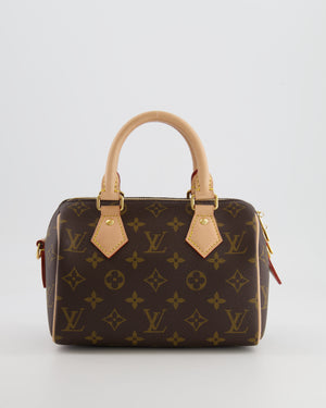 Louis Vuitton Speedy Bandoulière 20 Bag in Brown Monogram Canvas with Beige Canvas Strap and Gold Hardware RRP £1,650