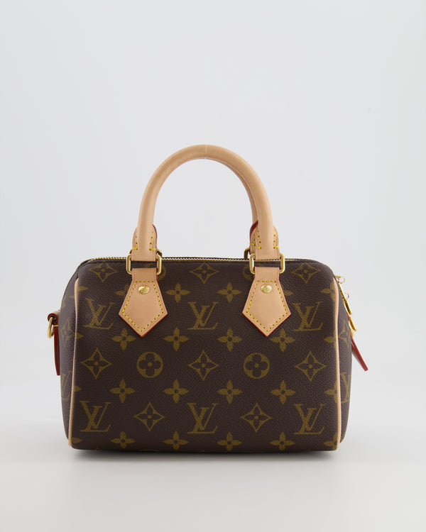 Louis Vuitton Speedy Bandoulière 20 Bag in Brown Monogram Canvas with Beige Canvas Strap and Gold Hardware RRP £1,650