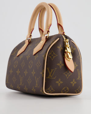 Louis Vuitton Speedy Bandoulière 20 Bag in Brown Monogram Canvas with Beige Canvas Strap and Gold Hardware RRP £1,650