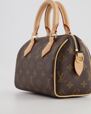Louis Vuitton Speedy Bandoulière 20 Bag in Brown Monogram Canvas with Beige Canvas Strap and Gold Hardware RRP £1,650