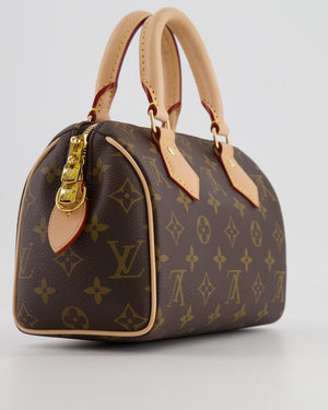 Louis Vuitton Speedy Bandoulière 20 Bag in Brown Monogram Canvas with Beige Canvas Strap and Gold Hardware RRP £1,650