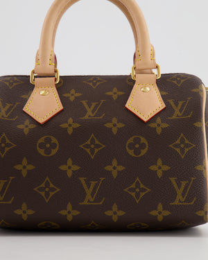 Louis Vuitton Speedy Bandoulière 20 Bag in Brown Monogram Canvas with Beige Canvas Strap and Gold Hardware RRP £1,650