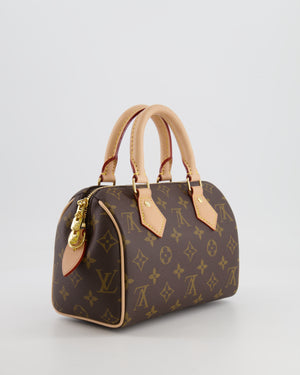 Louis Vuitton Speedy Bandoulière 20 Bag in Brown Monogram Canvas with Beige Canvas Strap and Gold Hardware RRP £1,650