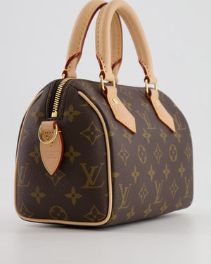 Louis Vuitton Speedy Bandoulière 20 Bag in Brown Monogram Canvas with Beige Canvas Strap and Gold Hardware RRP £1,650