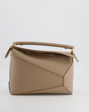 Loewe Small Puzzle Edge Bag in Sand Beige Grained Calfskin Leather with Gold Hardware RRP £2,700