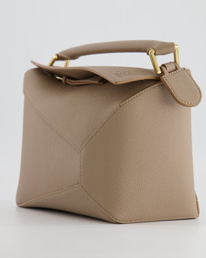 Loewe Small Puzzle Edge Bag in Sand Beige Grained Calfskin Leather with Gold Hardware RRP £2,700