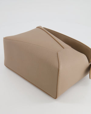 Loewe Small Puzzle Edge Bag in Sand Beige Grained Calfskin Leather with Gold Hardware RRP £2,700