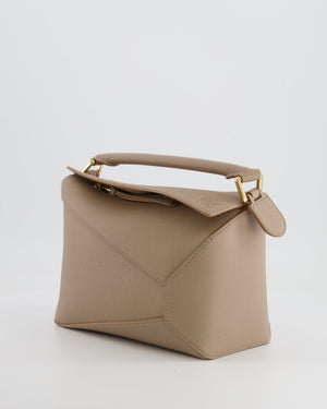 Loewe Small Puzzle Edge Bag in Sand Beige Grained Calfskin Leather with Gold Hardware RRP £2,700
