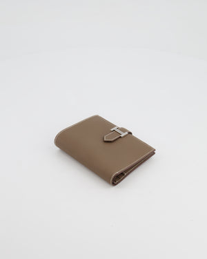 Hermès Bearn Compact Wallet in Etoupe Epsom Leather with Palladium Hardware RRP £2,630