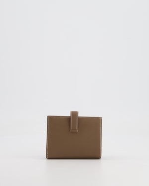 Hermès Bearn Compact Wallet in Etoupe Epsom Leather with Palladium Hardware RRP £2,630