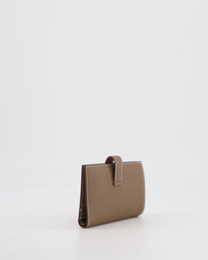 Hermès Bearn Compact Wallet in Etoupe Epsom Leather with Palladium Hardware RRP £2,630