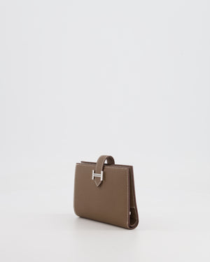Hermès Bearn Compact Wallet in Etoupe Epsom Leather with Palladium Hardware RRP £2,630
