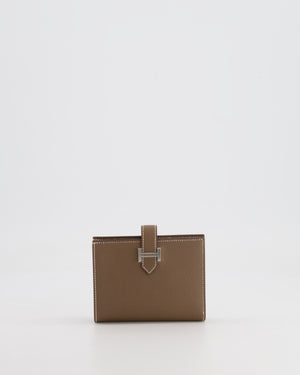 Hermès Bearn Compact Wallet in Etoupe Epsom Leather with Palladium Hardware RRP £2,630