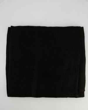 Ermanno Scervino Life Black Linen Long Shawl
