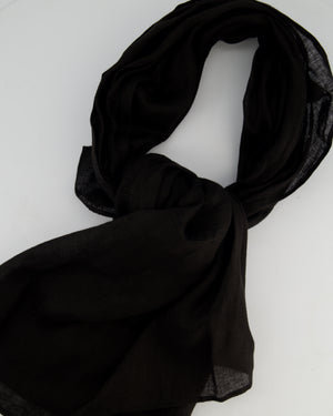 Ermanno Scervino Life Black Linen Long Shawl