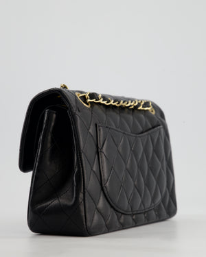 Chanel Vintage Black Small Classic Double Flap Bag in Lambskin Leather with 24k Gold Hardware