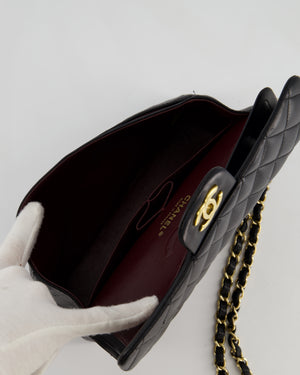 Chanel Vintage Black Small Classic Double Flap Bag in Lambskin Leather with 24k Gold Hardware
