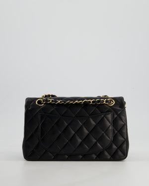 Chanel Vintage Black Small Classic Double Flap Bag in Lambskin Leather with 24k Gold Hardware
