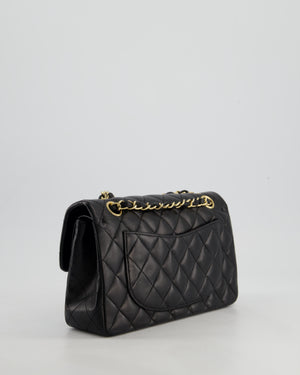 Chanel Vintage Black Small Classic Double Flap Bag in Lambskin Leather with 24k Gold Hardware