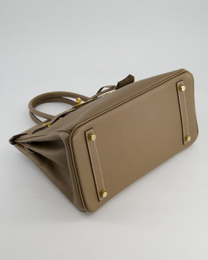 Hermès Birkin 30 Retourne Bag in Etoupe Epsom Leather with Gold Hardware